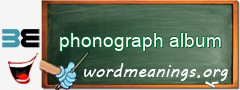 WordMeaning blackboard for phonograph album